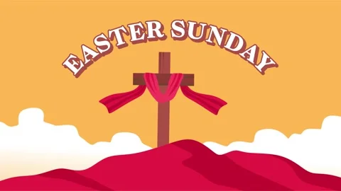 Happy Easter Sunday to all Christians Stock Footage 321663843