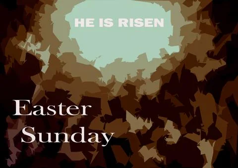 Happy Easter Sunday Day Illustration with Jesus. Stock Illustration