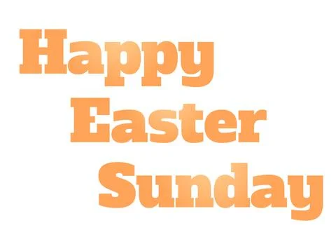 Happy Easter Sunday Fastival Text On Background Stock Illustration