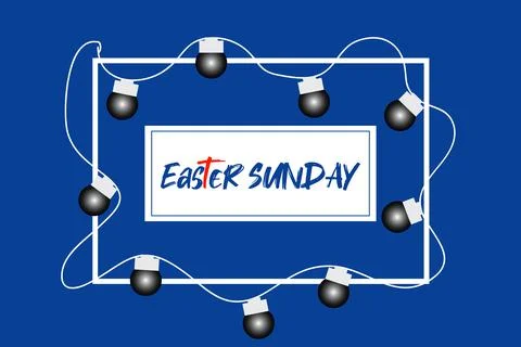 Happy  Easter Sunday vector illustration Stock Illustration