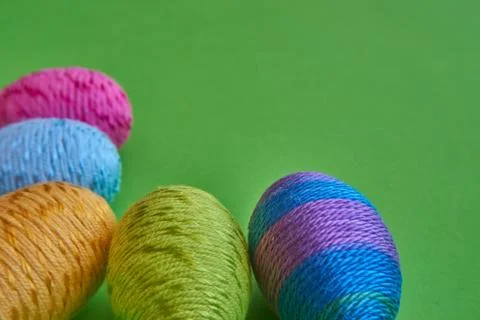 Happy Easter symbols - colorful easter eggs Stock Photos