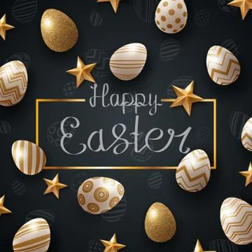 Happy easter temlate. Egg and star. Stock Illustration