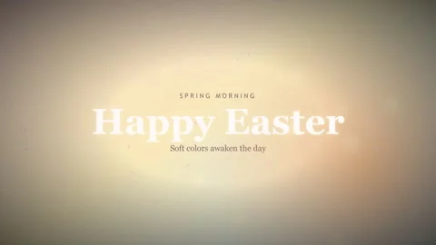 Happy Easter text on elegant soft glowing warm background Stock Footage 335945034