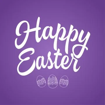 Happy Easter text Stock Illustration