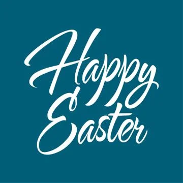 Happy Easter Text Stock Illustration