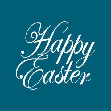 Happy Easter Text Stock Illustration