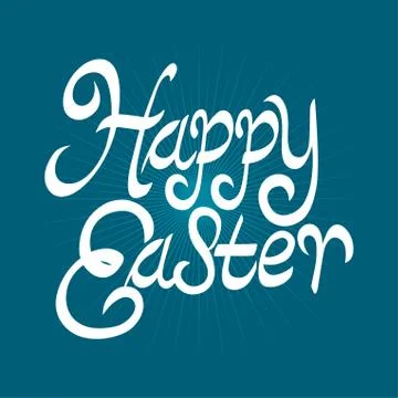 Happy Easter text Stock Illustration