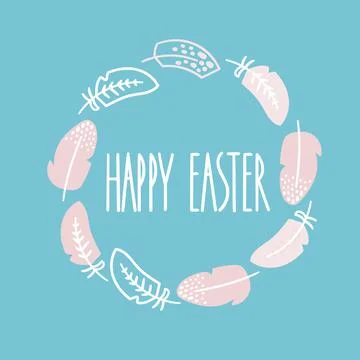 Happy Easter text Stock Illustration