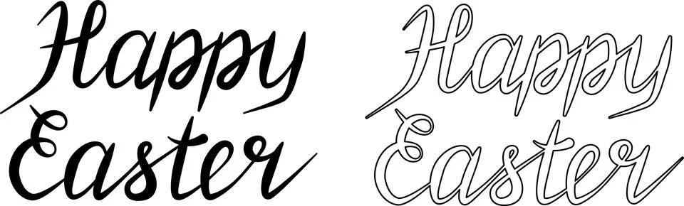 Happy Easter text Ilustración de archivo