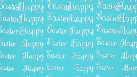 Happy Easter text kinetic typography. Spring holiday and greeting banner concept Stock Footage 128011025