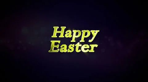 Happy Easter Text in Particles Stock Footage 37115054