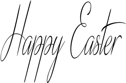 Happy Easter text sign illustration Stock Illustration