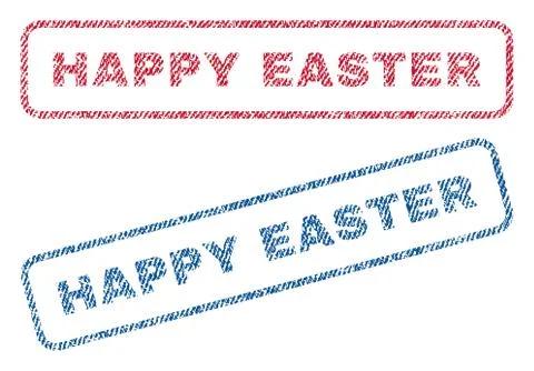 Happy Easter Textile Stamps Stock Illustration