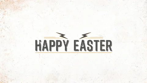 Happy Easter with thunderbolts and hipster texture Видео 169733382