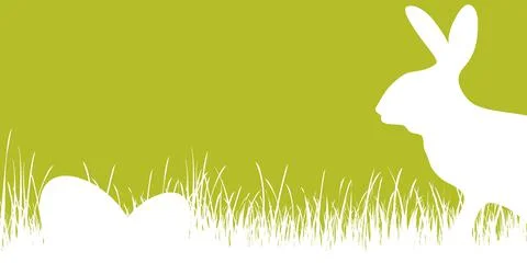 Happy easter time silhouette background Stock Illustration