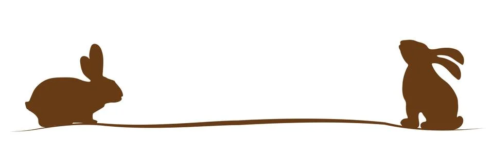 Happy easter time silhouette background Stock Illustration