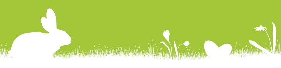 Happy easter time silhouette background Stock Illustration