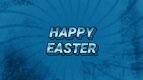 Happy Easter Title Animation on a Grunchy Background. Stock Footage 267080591