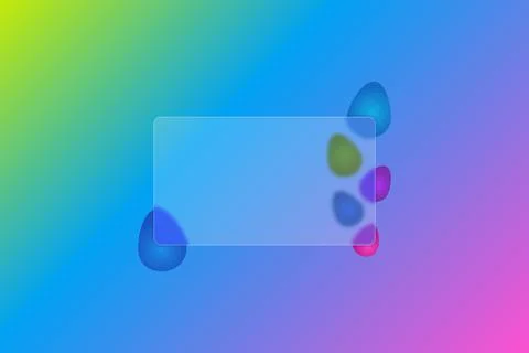Happy Easter. Transparent card. Rectangle. Stock Illustration
