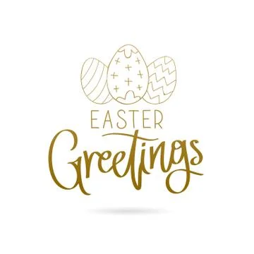 Happy Easter. Trend calligraphy 스톡 일러스트