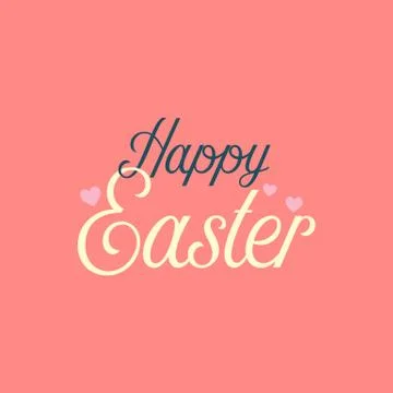 Happy easter typographic Stock Illustration