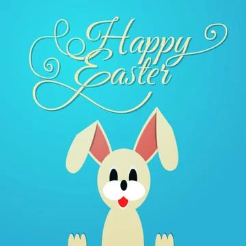 Happy Easter Typographical Background Stock Illustration