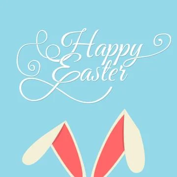 Happy Easter Typographical Background Stock Illustration