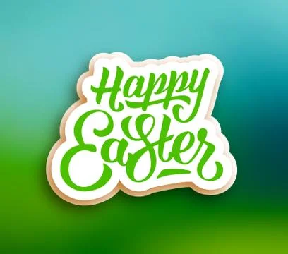 Happy Easter Typographical Background Stock Illustration