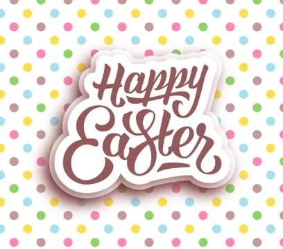 Happy Easter Typographical Background Stock Illustration