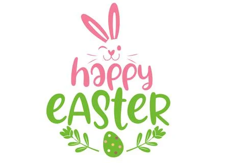 Happy easter typography design Stock-Illustration