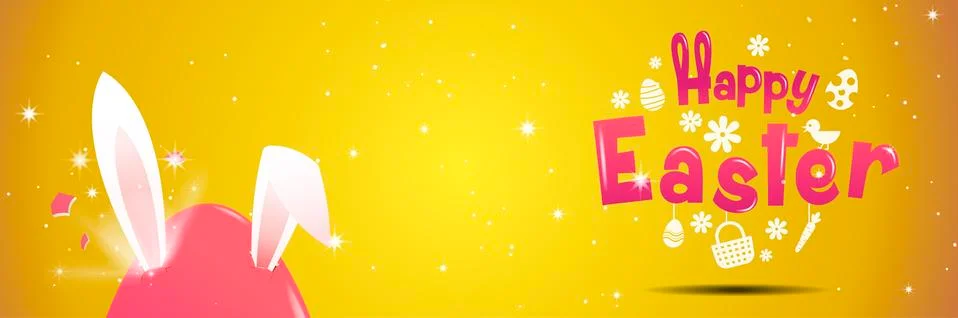 Happy easter, Typography , gold background, eggs Stock Illustration