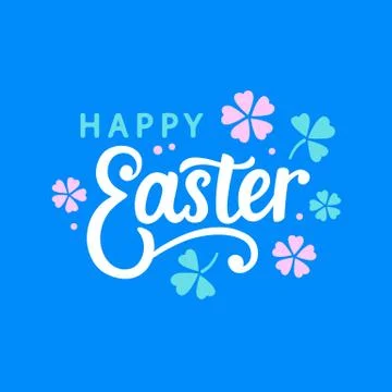 Happy Easter typography poster Illustrazione stock