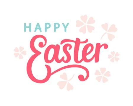 Happy Easter typography poster template Illustrazione stock