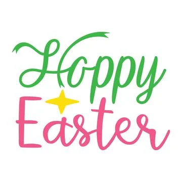 Happy Easter typography t-shirt design, tee print, t-shirt design, lettering Stock Illustration