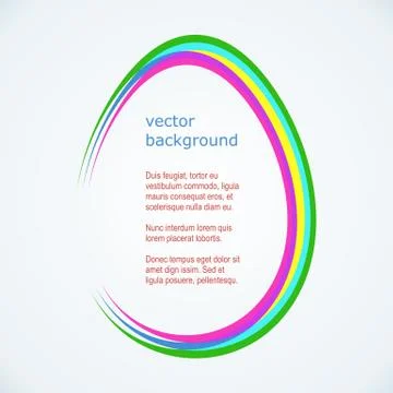 Happy easter vector card with abstract colorful egg Stock Illustration