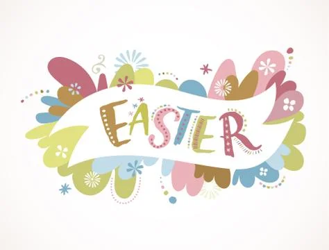 Happy easter - vector card Stock Illustration