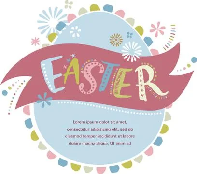 Happy easter - vector card Stock Illustration