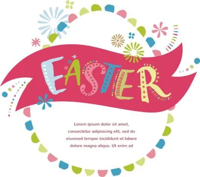 Happy easter - vector card Illustrazione stock