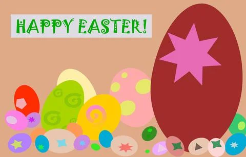 Happy Easter vector card Stock Illustration