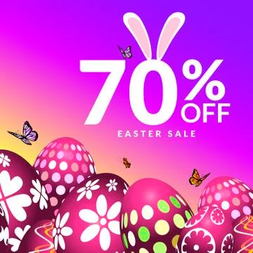 Happy Easter.  Vector. Easter discount Stock Illustration