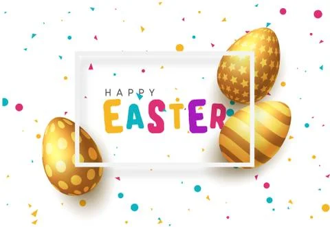 Happy Easter vector greeting card. 스톡 일러스트