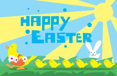 Happy Easter, Vector Stock Illustration