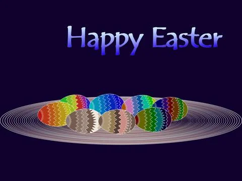 Happy Easter. Vector illustration of Easter eggs. Stock Illustration