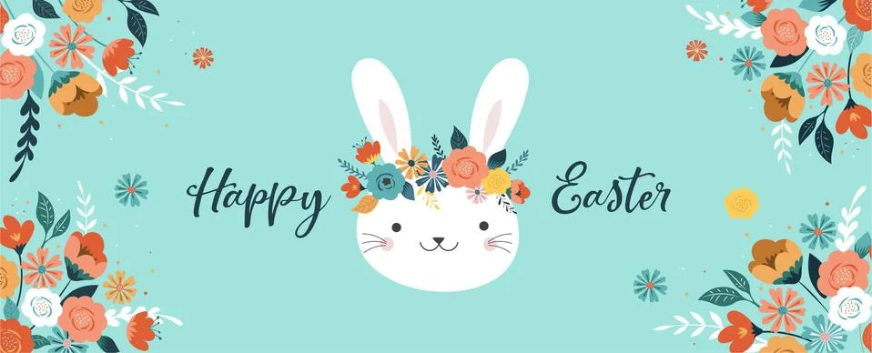 Happy Easter vector illustration, greeting card, poster Stock Illustration