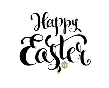 Happy Easter. Vector lettering Stock-Illustration
