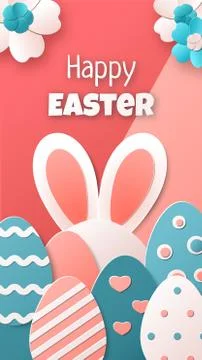 Happy Easter. Vector Template Stock Illustration