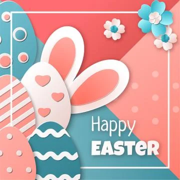 Happy Easter. Vector Template Illustrazione stock