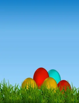 Happy Easter Vector Typography background with place for your te Stock Illustration