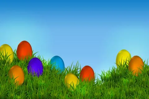 Happy Easter Vector Typography background with place for your te Stock Illustration