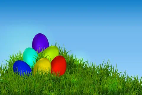 Happy Easter Vector Typography background with place for your te Stock Illustration